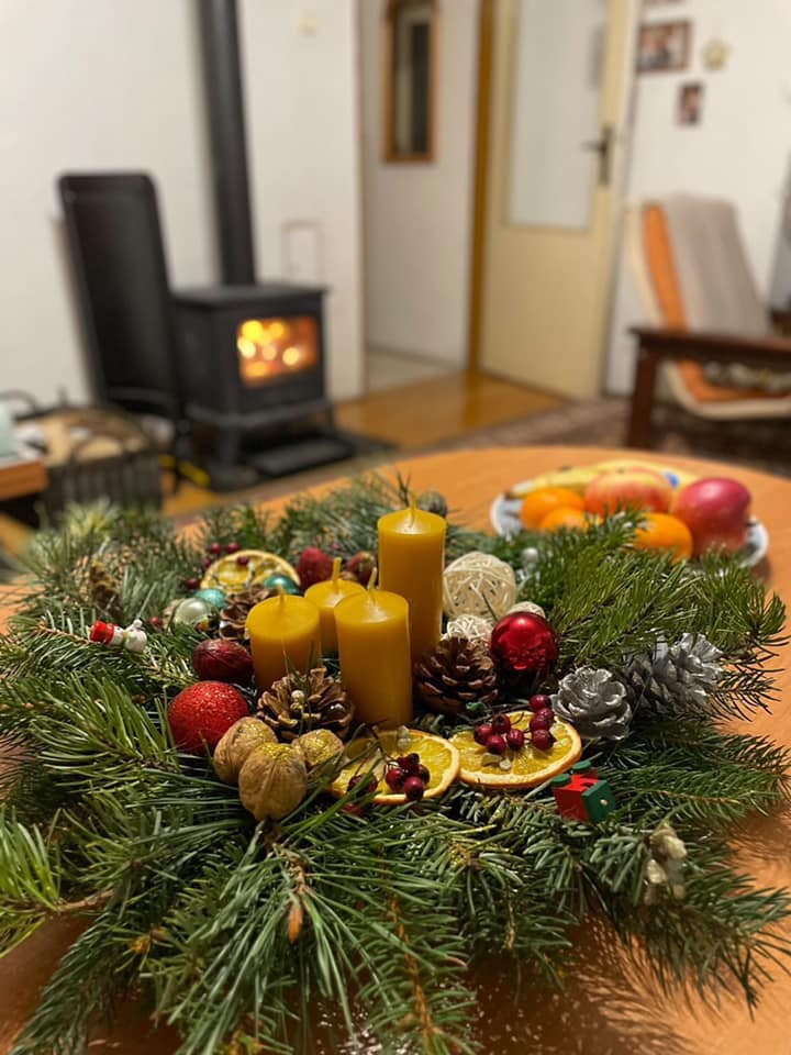 Adventný set | Sviečky zo včelieho vosku - Valčeky postupnej veľkosti
